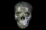 Realistic, Carved and Polished Pyrite Skull #116678-1